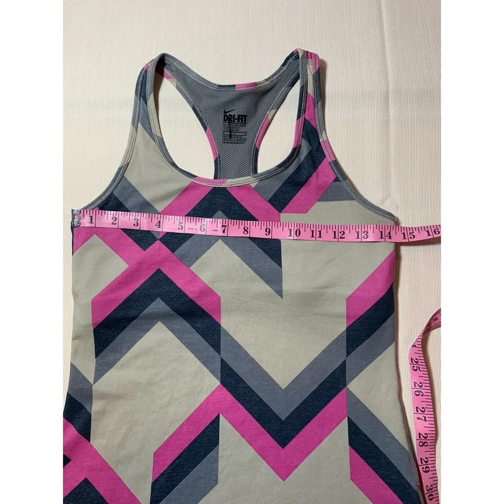 Nike Dri Fit Racerback Geometric Design Tank Top Size Medium